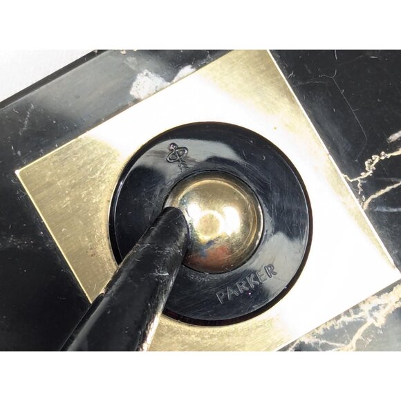 Vintage black marble Parker pen stand (with replacement pen), Home office decor, - Picture 6 of 10